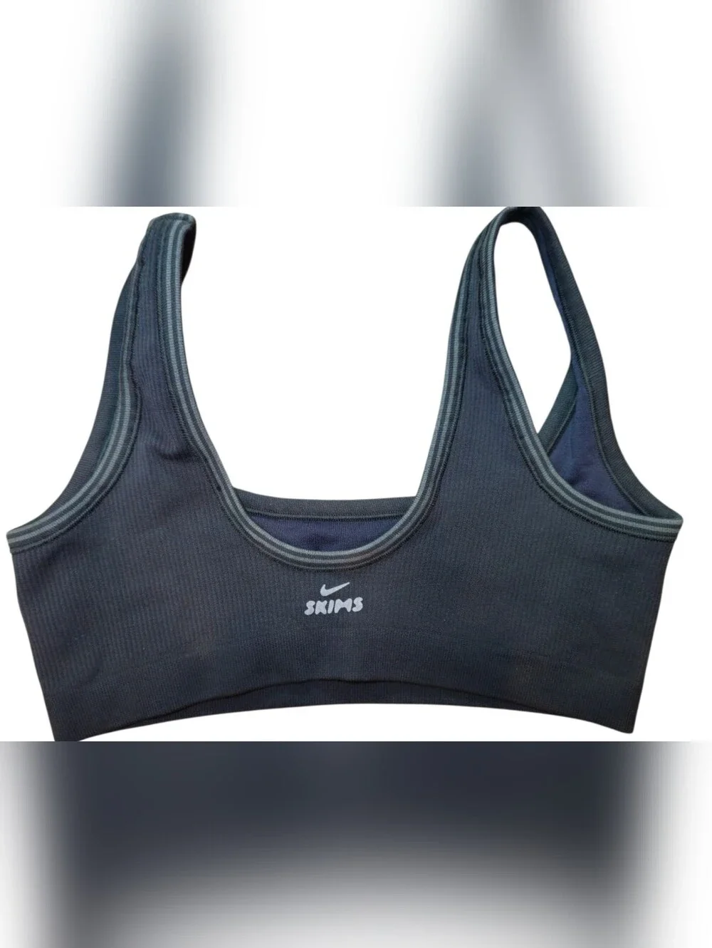 NikeSKIMS Ribbed Seamless Scoop Bra Black Size Small